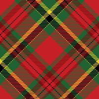 Tartan plaid pattern background. Fabric texture. vector