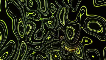 Moving random wavy texture. Design. Psychedelic animated abstract shapes on black background, toxic substance. video