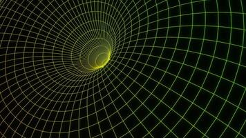 Endless framed tunnel in endless motion. Design. Black hole digital visualization, concept of science. video