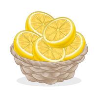 Illustration of lemon slice vector