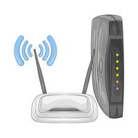 Illustration of wifi router vector