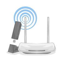 Illustration of wifi router vector