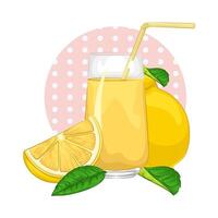 Illustration of lemon juice vector