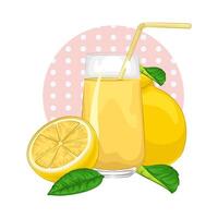 Illustration of lemon juice vector