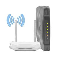 Illustration of wifi router vector