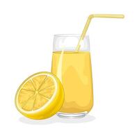 Illustration of lemon juice vector