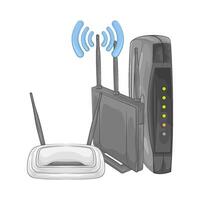 Illustration of wifi router vector