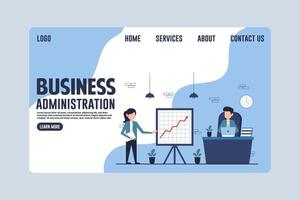 Business Administration, A Modern and Informative Web Template vector