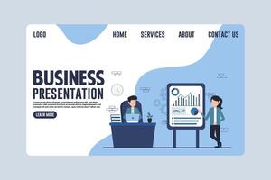 Engaging Business Presentation - Interactive Corporate Web Template vector