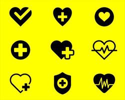 Bundle of various model of health icons. vector