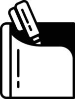 A book is open to a page with a black and white illustration vector