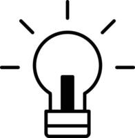 light bulb with a bright light shining on it vector