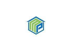 MP minimalist modern logo design icon template vector