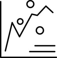 A graph with a circle in the middle and a mountain range in the background vector