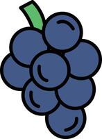 A bunch of grapes with a stem vector