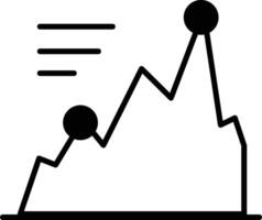 A graph with a circle in the middle and a mountain range in the background vector