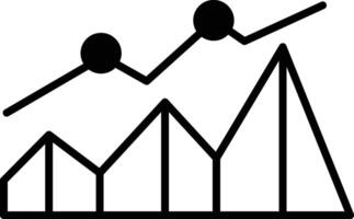 A graph with a circle in the middle and a mountain range in the background vector