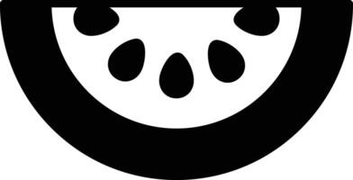 A black and white image of a slice of watermelon vector