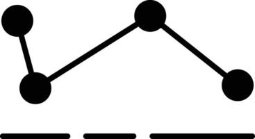A graph with a circle in the middle and a downward trend vector