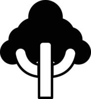 Broccoli icon in white and black style vector