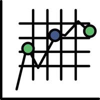 A graph with a circle in the middle and a mountain range in the background vector