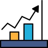 A graph with a circle in the middle and a mountain range in the background vector
