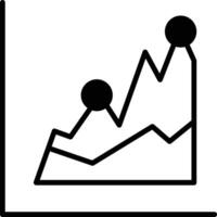 A graph with a circle in the middle and a mountain range in the background vector