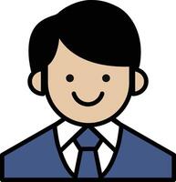 A man is smiling in a suit and tie vector