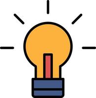 light bulb with a bright light shining on it vector