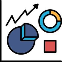 A graph with a circle in the middle and a mountain range in the background vector