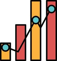 A graph with a circle in the middle and a mountain range in the background vector
