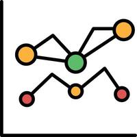 A graph with a circle in the middle and a mountain range in the background vector