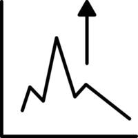 A graph with a circle in the middle and a mountain range in the background vector