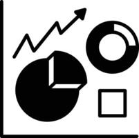 A graph with a circle in the middle and a mountain range in the background vector
