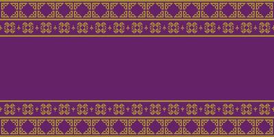 Elegant Textile Border with Floral Motif.Vintage Textile Border for Classic Designs.Colorful Textile Border with Geometric Patterns with copy space area vector