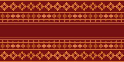 Elegant Textile Border with Floral Motif.Vintage Textile Border for Classic Designs.Colorful Textile Border with Geometric Patterns with copy space area vector