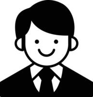 A man is smiling in a suit and tie vector