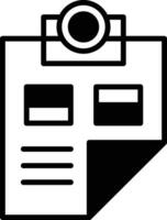 clipboard with a black circle in the middle vector