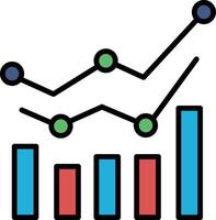 A graph with a circle in the middle and a mountain range in the background vector