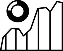 A graph with a circle in the middle and a mountain range in the background vector