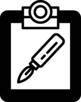 A clipboard with a pen on it vector