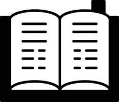 A book is open to a page with a black and white illustration of a house vector