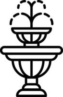 A fountain with a large water spout vector