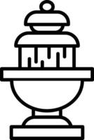 A fountain with a large water spout vector