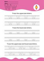 hand drawn letter tracing A TO Z for kids hand practicing vector