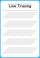 HAND DRAWN LNE TRACING PRACTICE FOR KIDS vector