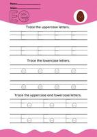 hand drawn letter tracing A TO Z for kids hand practicing vector