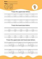 hand drawn letter tracing A TO Z for kids hand practicing vector