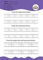 hand drawn letter tracing A TO Z for kids hand practicing vector