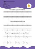 hand drawn letter tracing A TO Z for kids hand practicing vector
